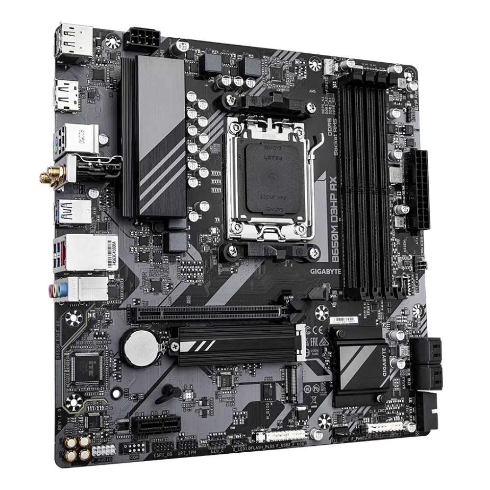 GIGABYTE B650M D3HP AX 8000MHz(OC) DDR5 Soket AM5 M.2 HDMI DP mATX Anakart