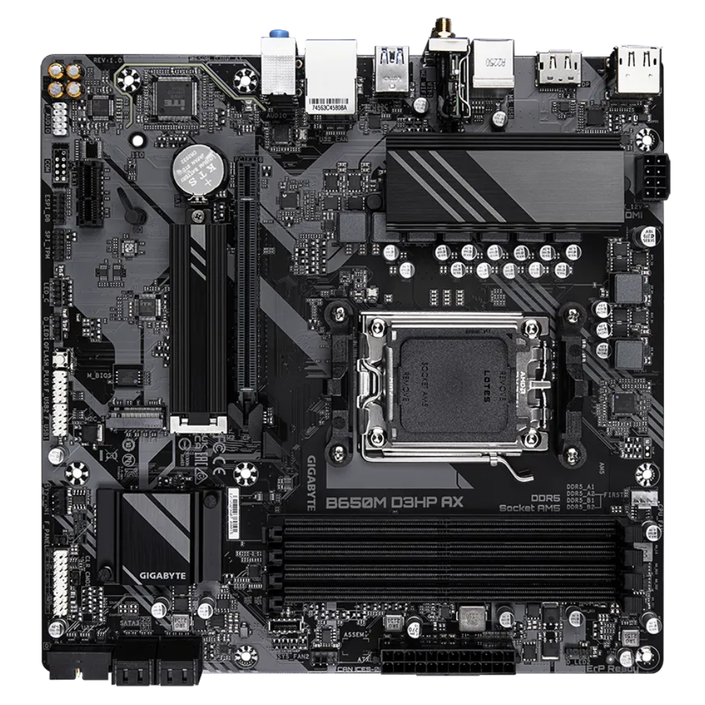 GIGABYTE B650M D3HP AX 8000MHz(OC) DDR5 Soket AM5 M.2 HDMI DP mATX Anakart