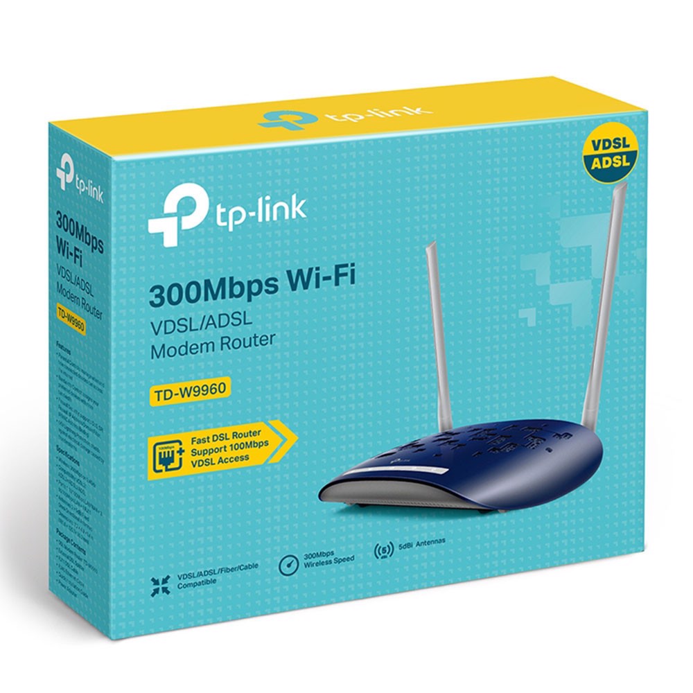 TP-LINK TD-W9960 300Mbps Wireless N VDSL/ADSL Modem Router