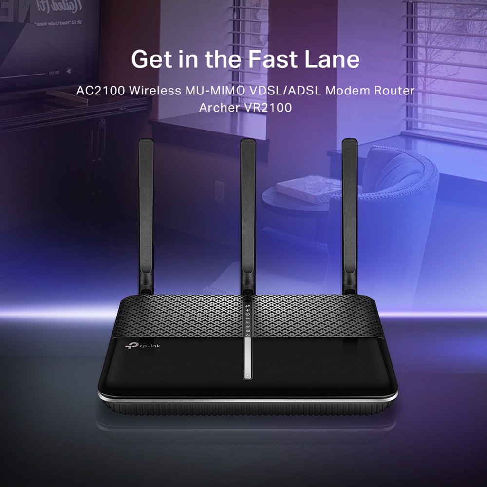 TP-LINK Archer VR2100 AC2100 Wireless MU-MIMO VDSL/ADSL Modem Router