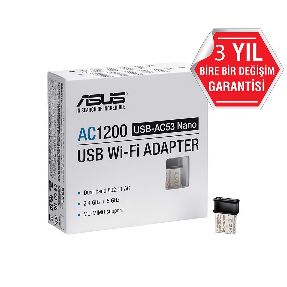 ASUS USB-AC53 Nano DualBand Kablosuz Nano USB Adaptör