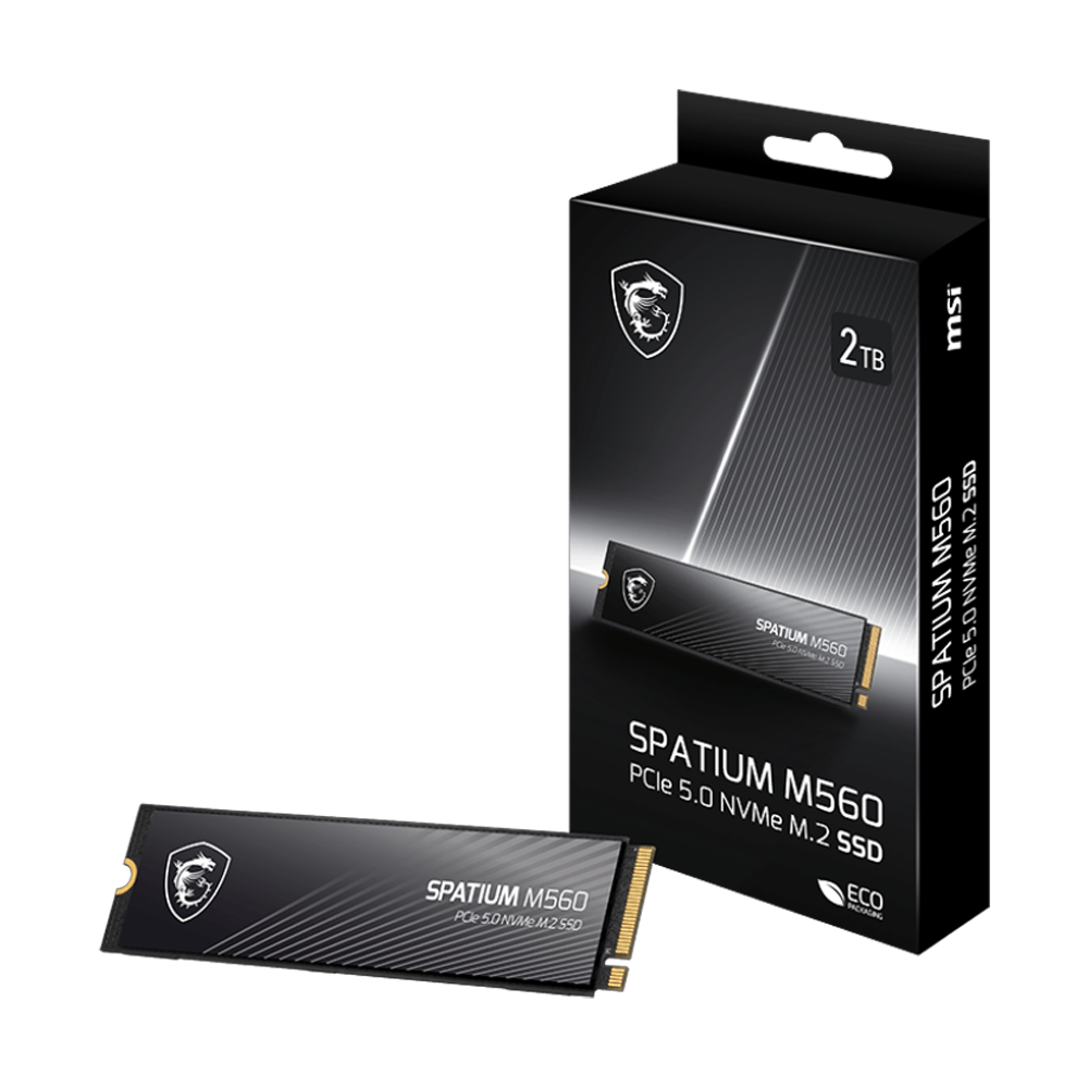 MSI 2TB SPATIUM M560 Gen5 M.2 2280 SSD 10300MB Okuma / 8700MB Yazma