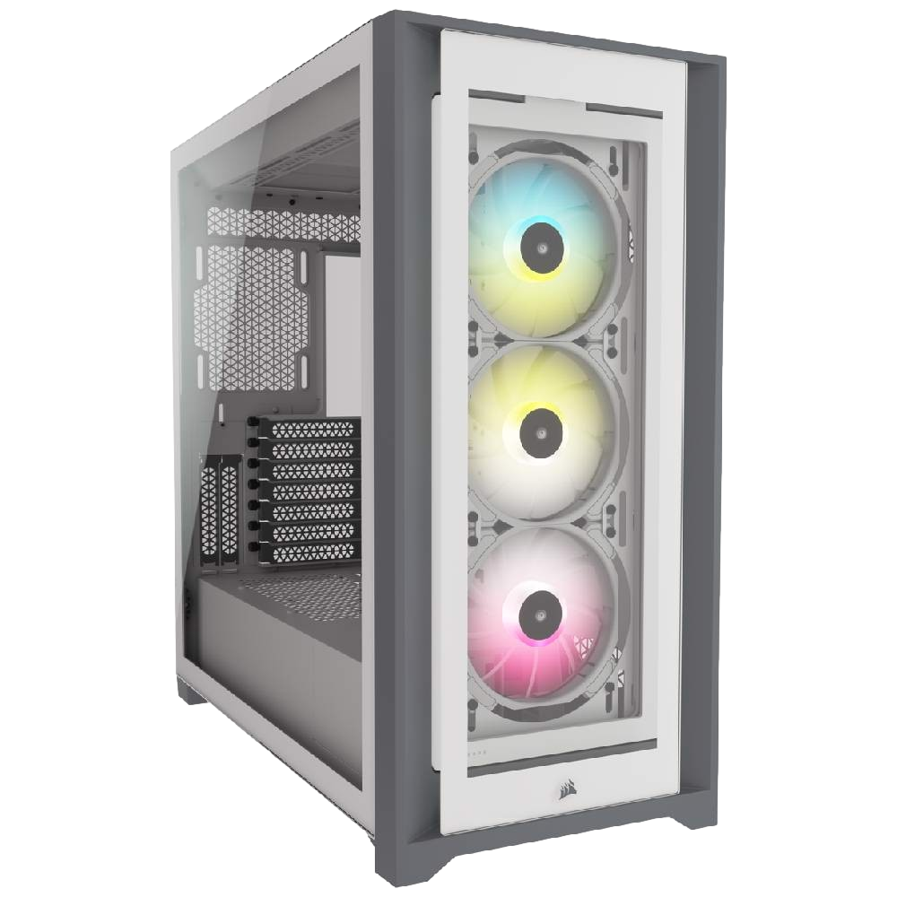 CORSAIR iCUE 5000X RGB Tempered Glass Beyaz EATX Kasa