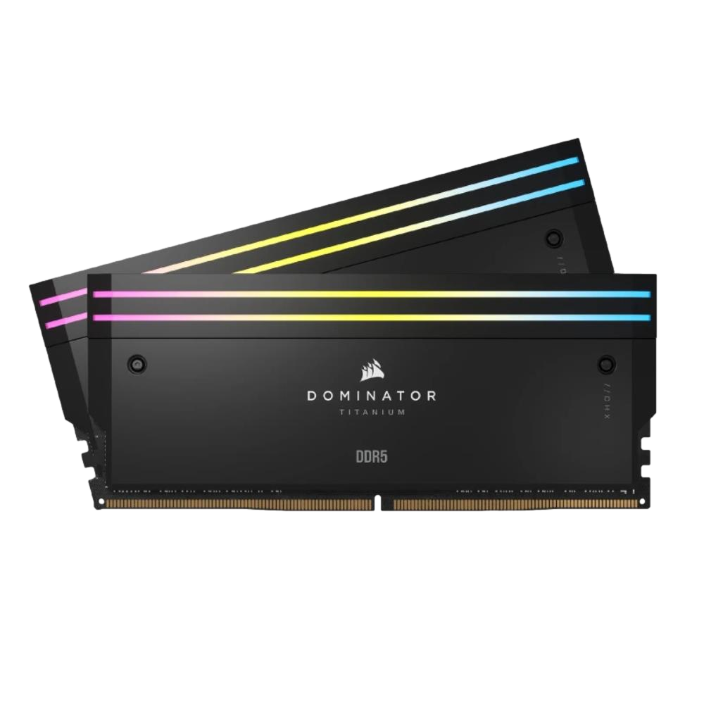 CORSAIR 96GB (2x48GB) Dominator Titanium RGB 6600MHz CL32 XMP DDR5 Siyah Dual Kit Ram