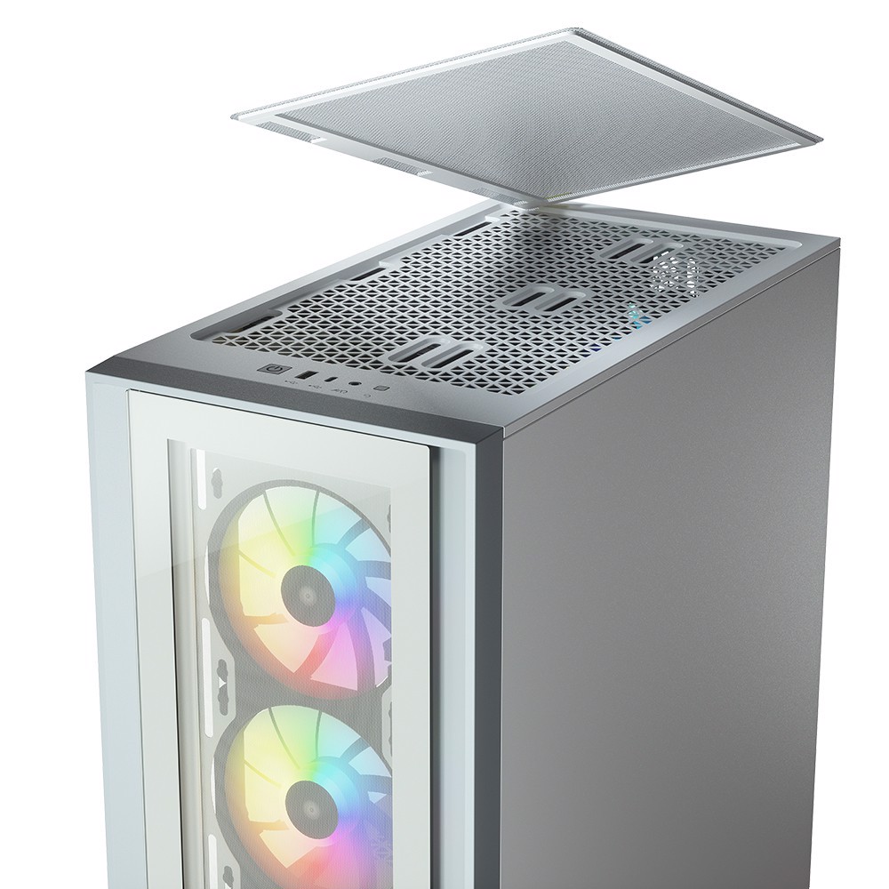 CORSAIR iCUE 4000X RGB Tempered Glass Beyaz Mid Tower Kasa