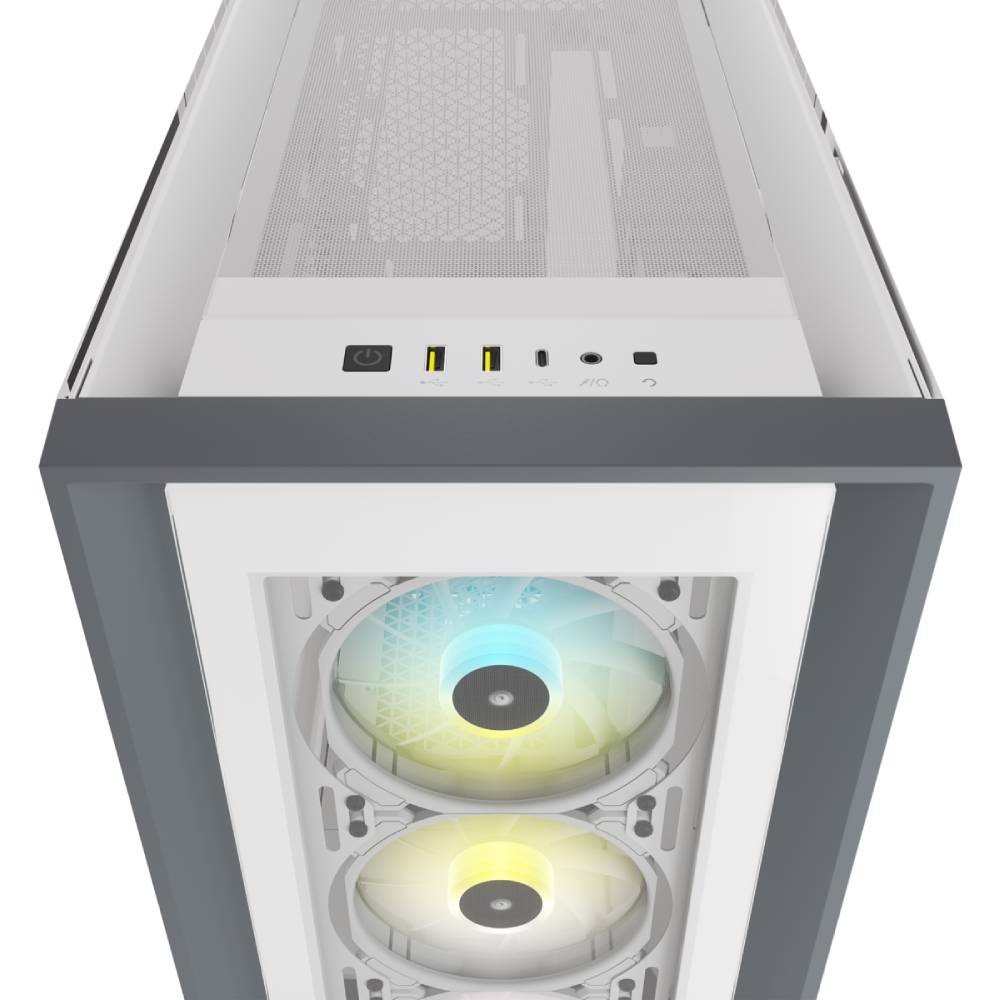CORSAIR iCUE 5000X RGB Tempered Glass Beyaz EATX Kasa