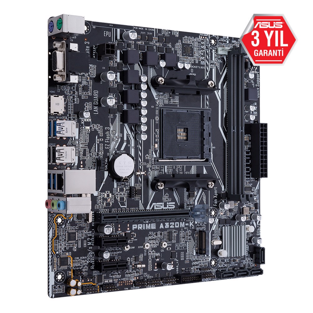 ASUS PRIME A320M-K/CSM 3200MHz(OC) DDR4 Soket AM4 M.2 VGA HDMI mATX Anakart