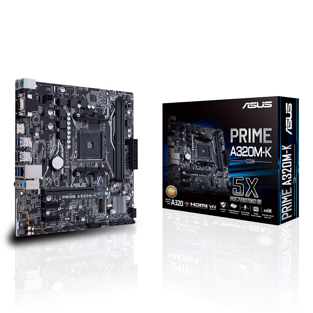 ASUS PRIME A320M-K/CSM 3200MHz(OC) DDR4 Soket AM4 M.2 VGA HDMI mATX Anakart