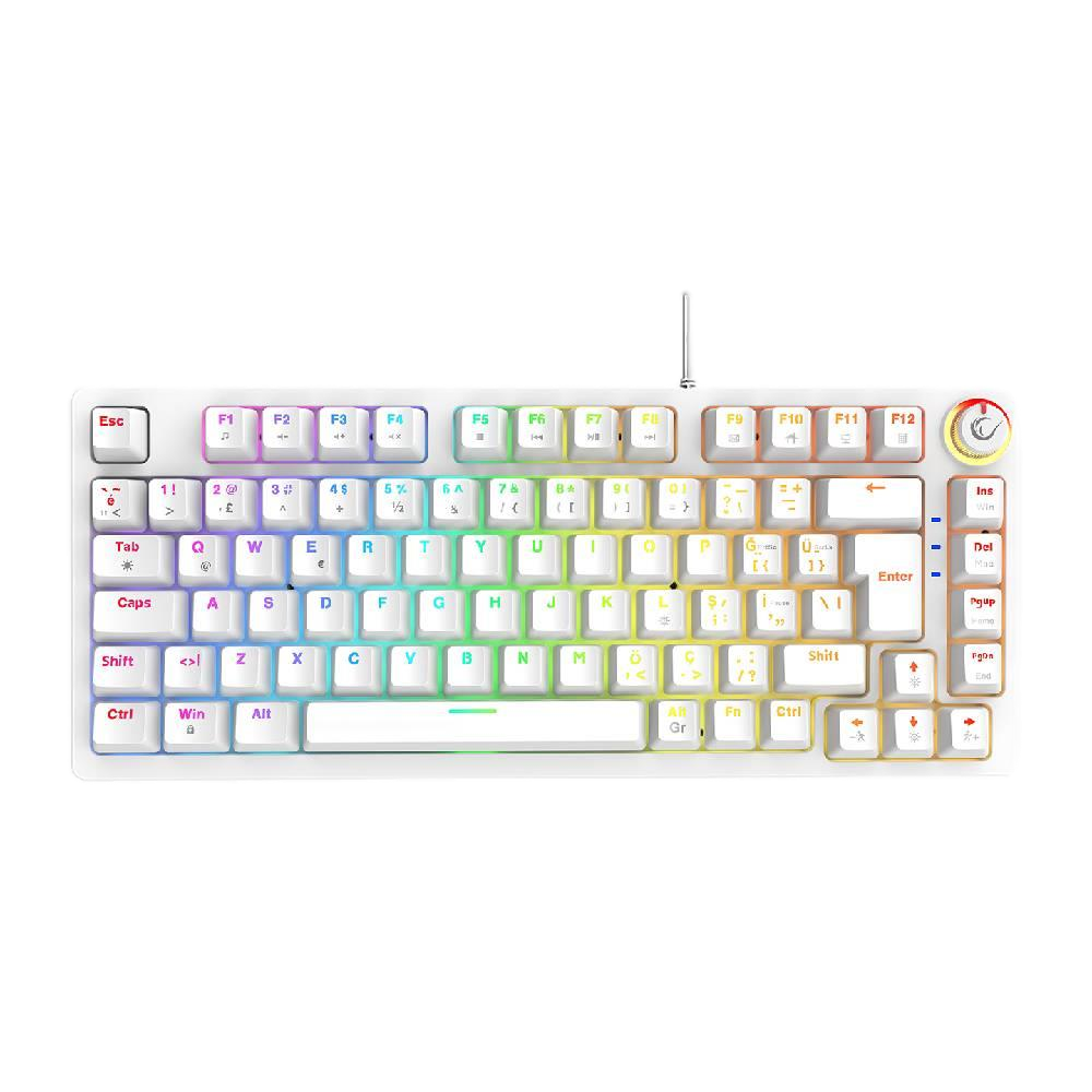 Rampage ENIGMA 75 RGB Red Switch Kablolu Beyaz Gaming Klavye