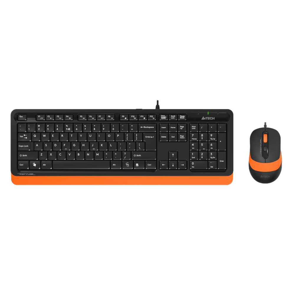 A4 Tech Fsytler F1010 Turuncu Türkçe Q Klavye Mouse Set