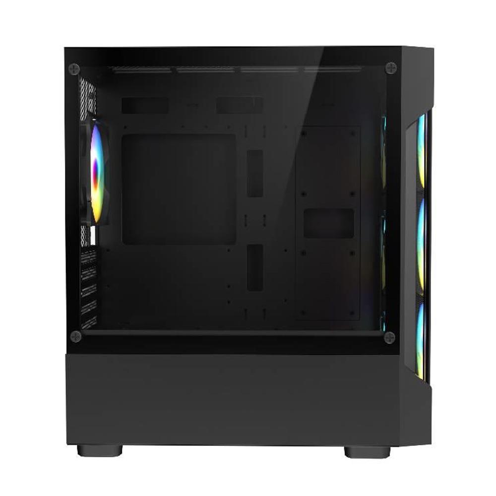 FAZEON F1 650W 80+ Bronze Tempered Glass Mesh 4x Rainbow Fanlı USB 3.0 mATX Bilgisayar Kasası