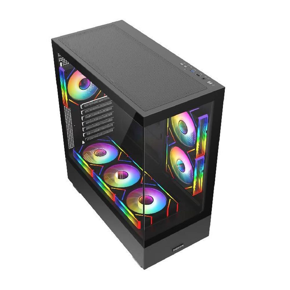 FAZEON F2 650W 80+ Bronze Tempered Glass Mesh 6x ARGB Fanlı USB 3.0 ATX Bilgisayar Kasası