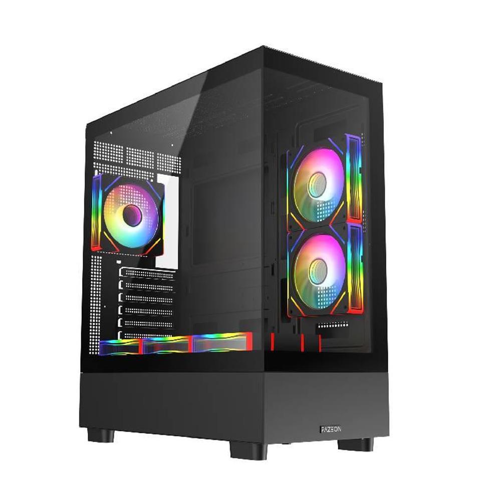 FAZEON F2 650W 80+ Bronze Tempered Glass Mesh 6x ARGB Fanlı USB 3.0 ATX Bilgisayar Kasası