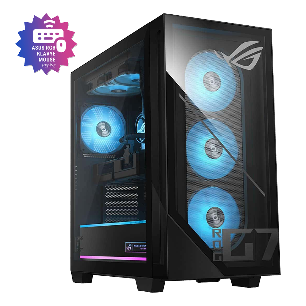 ASUS ROG GM700TZ R7 9700X 16GB DDR5 1TB SSD RX 9070 XT 16GB GDDR6 850W 80+ Gold PSU FreeDos Masaüstü Gaming Bilgisayar