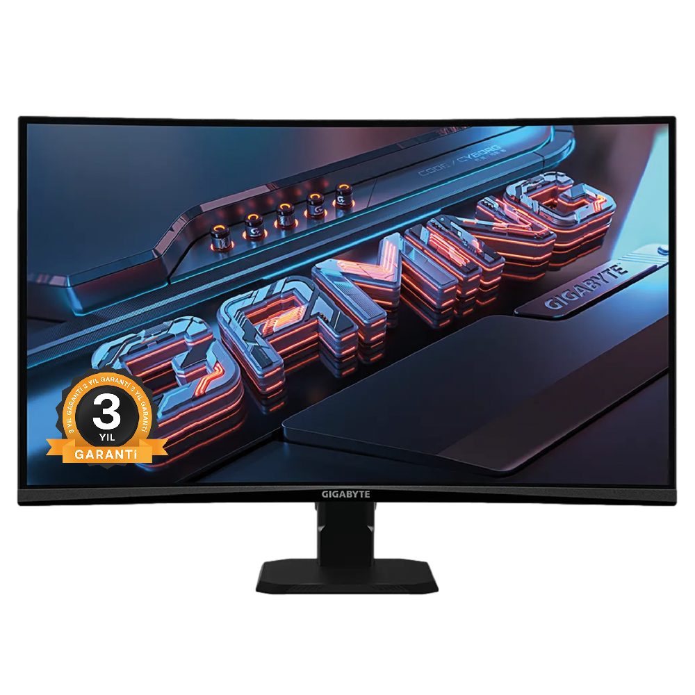 GIGABYTE GS27FC 27" 180Hz 1ms HDMI DP Adaptive-Sync HDR FHD VA Curved Gaming Monitör