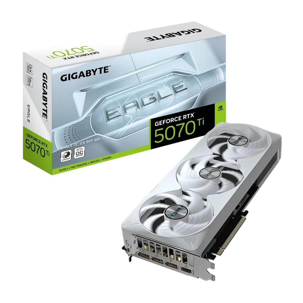 GIGABYTE GeForce RTX 5070 Ti EAGLE OC ICE SFF 16G GDDR7 DLSS 4 256 Bit Ekran Kartı