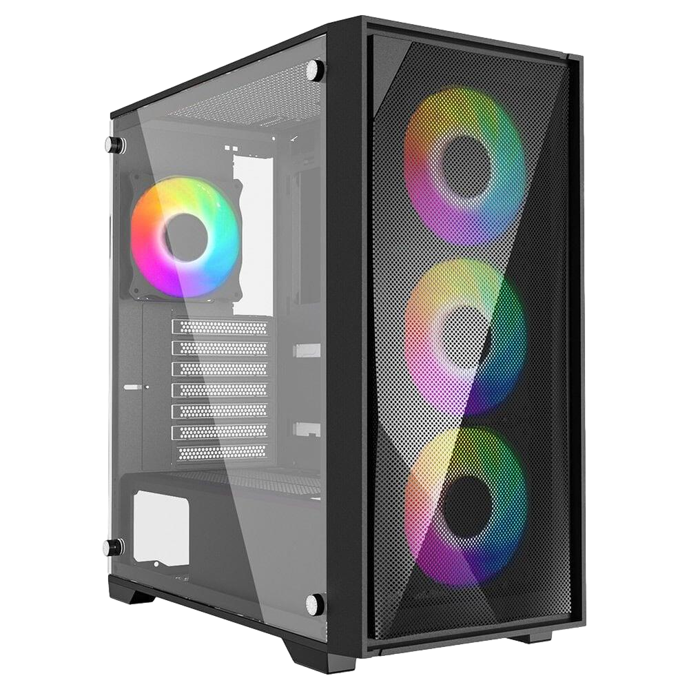 PowerBoost PB-P711B USB 3.0 Mesh FRGB Gaming ATX Mid Tower Kasa