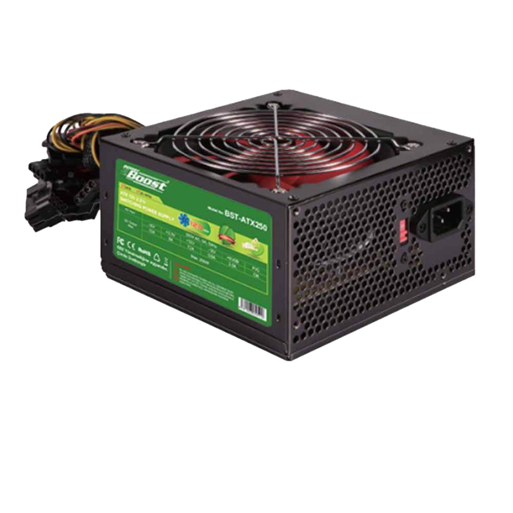 POWER BOOST BST-ATX250R  12cm Kırmızı Fan 250W ATX PSU