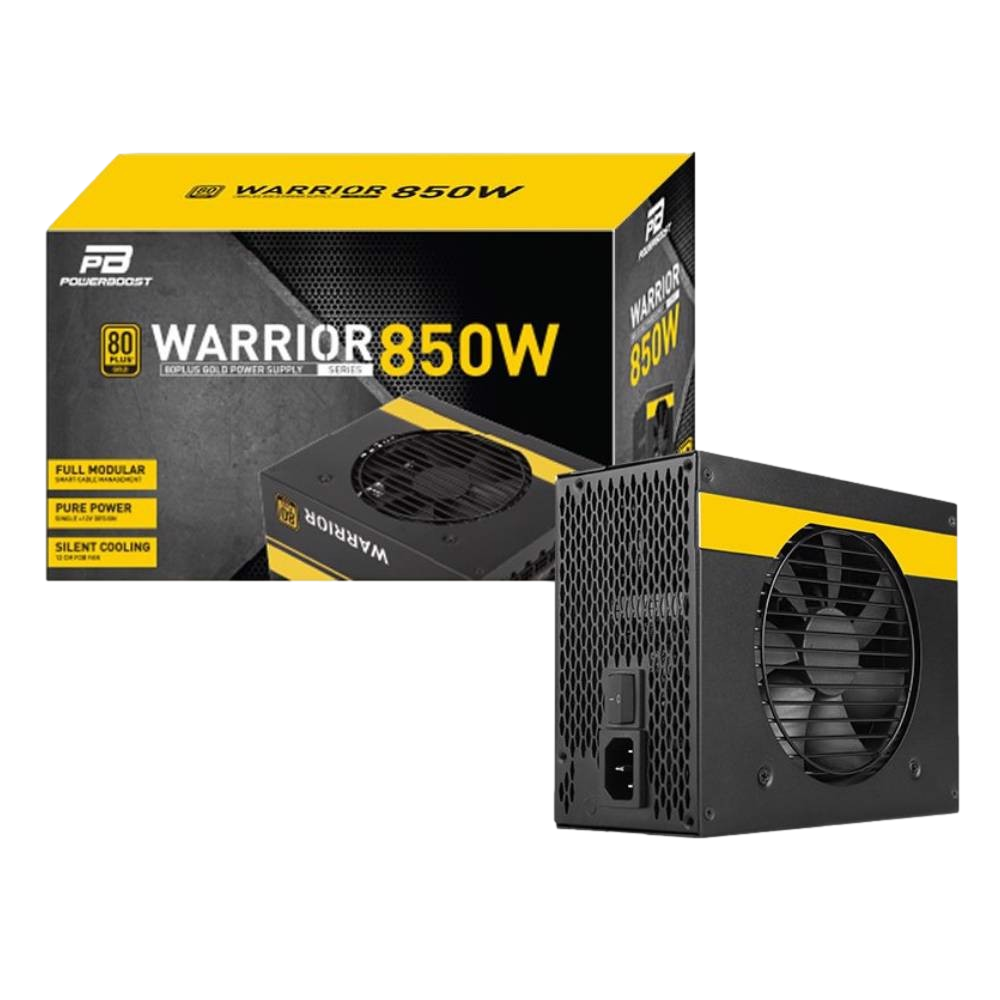 PowerBoost WARRIOR 850w 80+ GOLD Full Modüler 12cm Fanlı ATX PSU