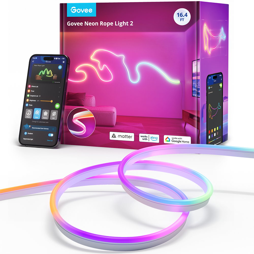 GOVEE Şekillendirilebilir 5M Beyaz Neon LED Şerit