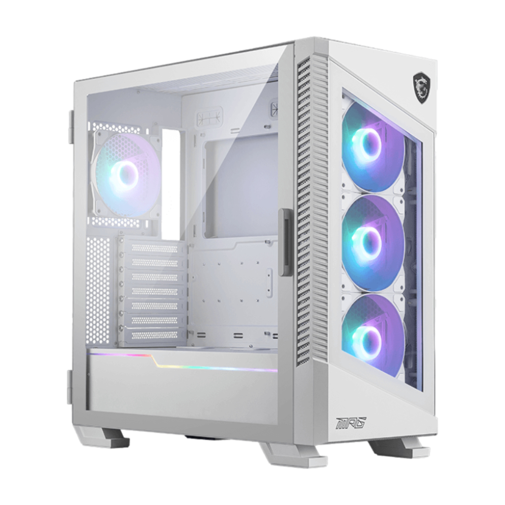 MSI MPG VELOX 100R A-RGB USB-C 2xUSB 3.2 Tempered Glass Beyaz ATX Mid Tower Kasa