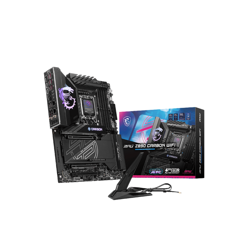 MSI MPG Z890 CARBON WIFI 9200MHz OC DDR5 Soket 1851 M.2 HDMI Thunderbolt 4 ATX Anakart