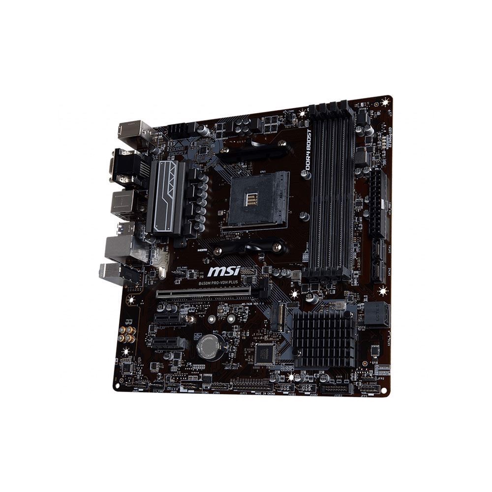 MSI B450M PRO-VDH PLUS 3466MHz(OC) DDR4 Soket AM4 M.2 HDMI DVI VGA mATX Anakart