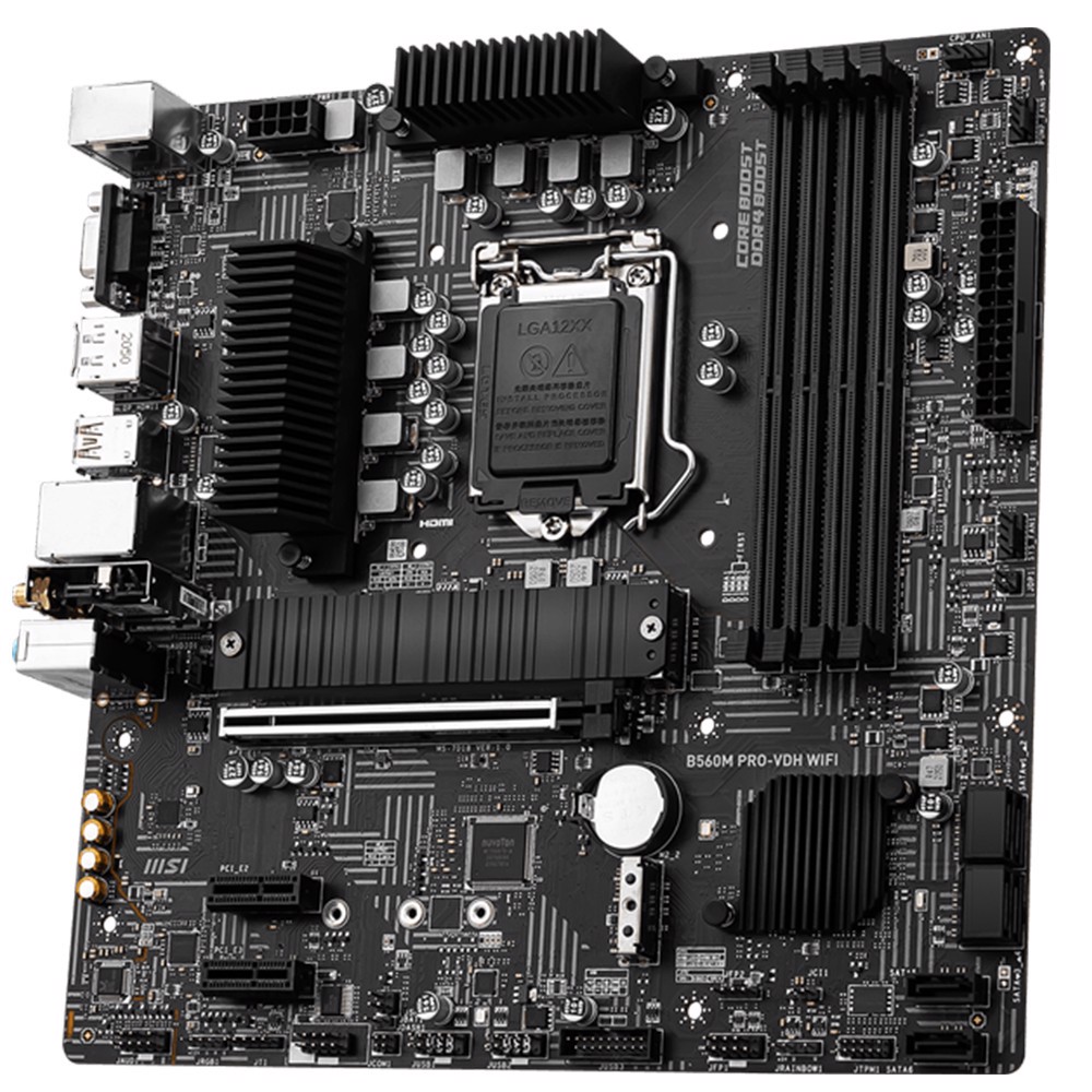 MSI B560M PRO VDH WIFI 5066Mhz(OC) DDR4 Soket 1200 M.2 HDMI VGA DP WIFI mATX Anakart