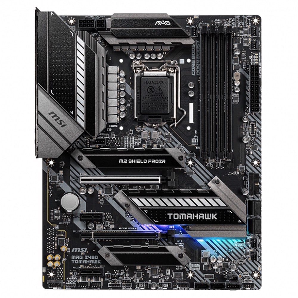 MSI MAG Z490 TOMAHAWK 4800MHz(OC) DDR4 Soket 1200 M.2 HDMI DP ATX Anakart