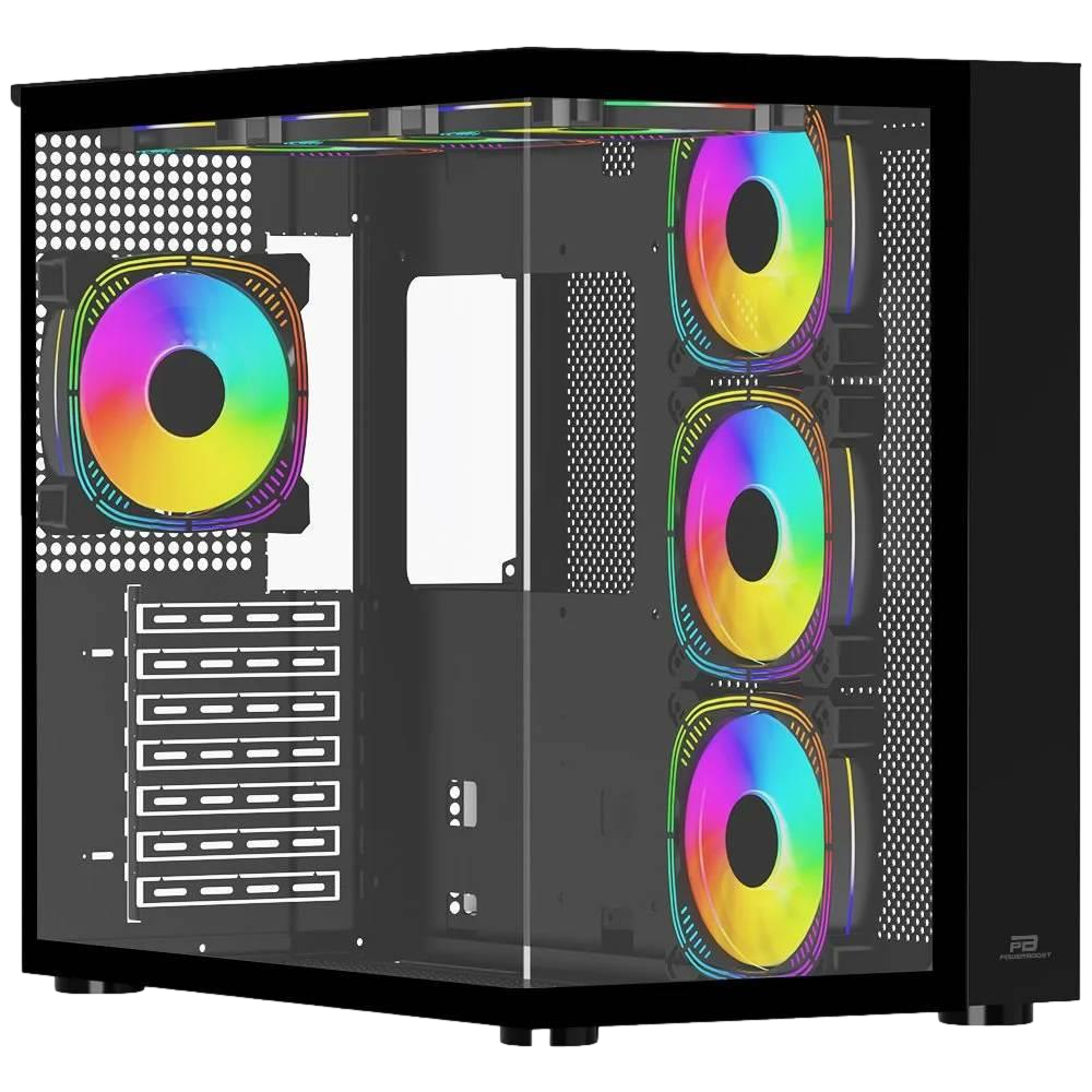 PowerBoost PB-SS02B Sea View USB 3.0 ARGB ATX Mid Tower Siyah Kasa