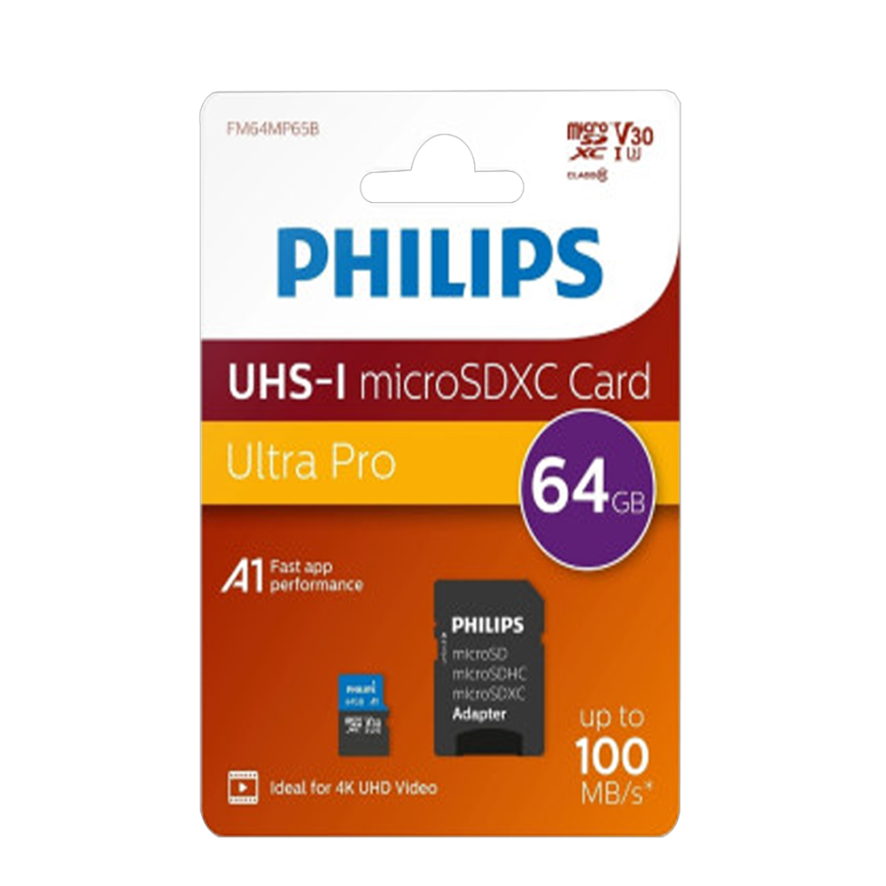 PHILIPS 64GB Micro SDXC UHS-I Flash Kart