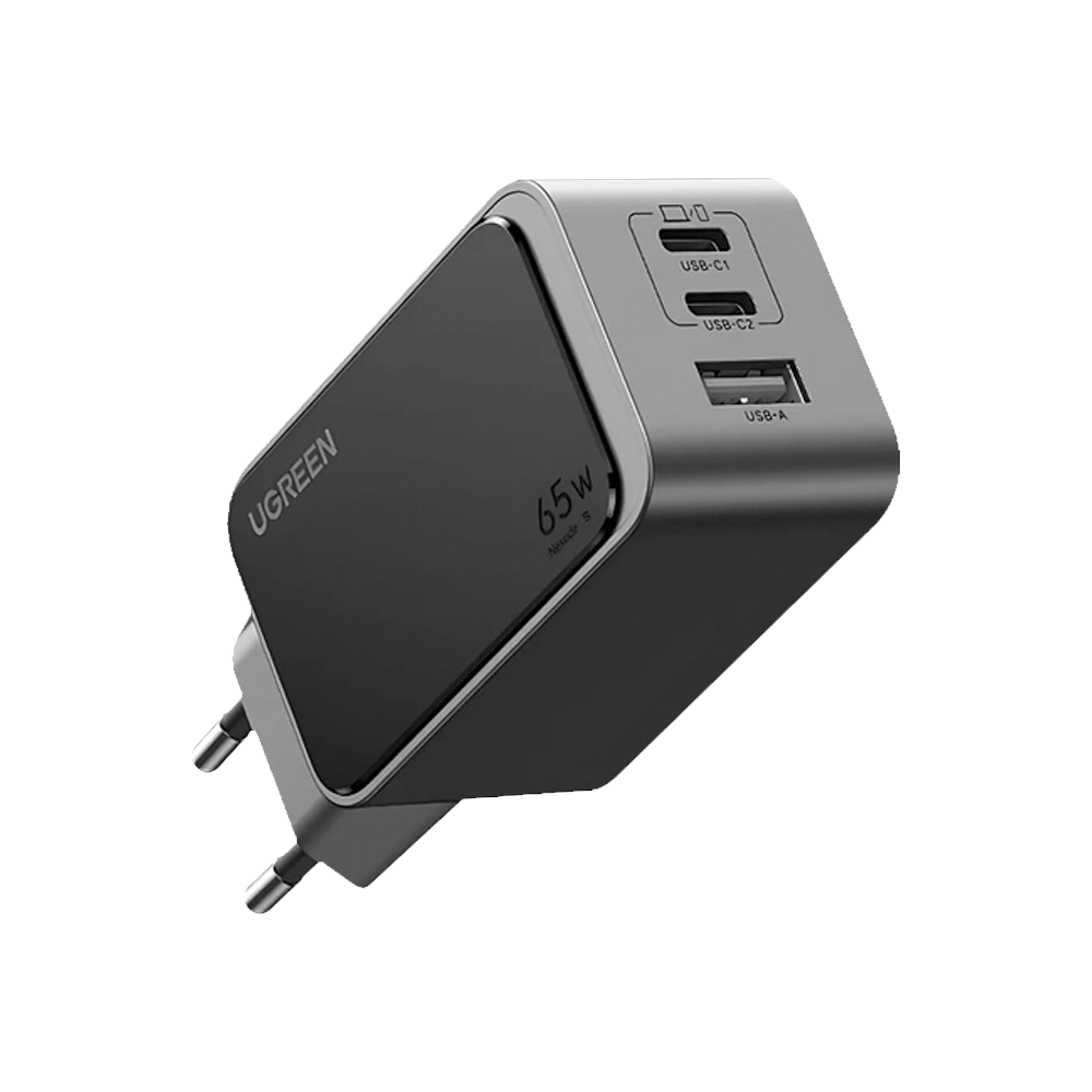 UGREEN Nexode Air 65W GaN Type-C QC PD 2 x Type-C, 1 x USB Gri Hızlı Şarj Cihazı