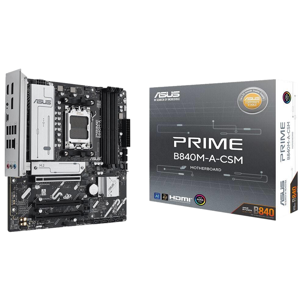 ASUS PRIME B840M-A-CSM 7600MHz OC DDR5 Soket AM5 M.2 HDMI DP mATX Anakart