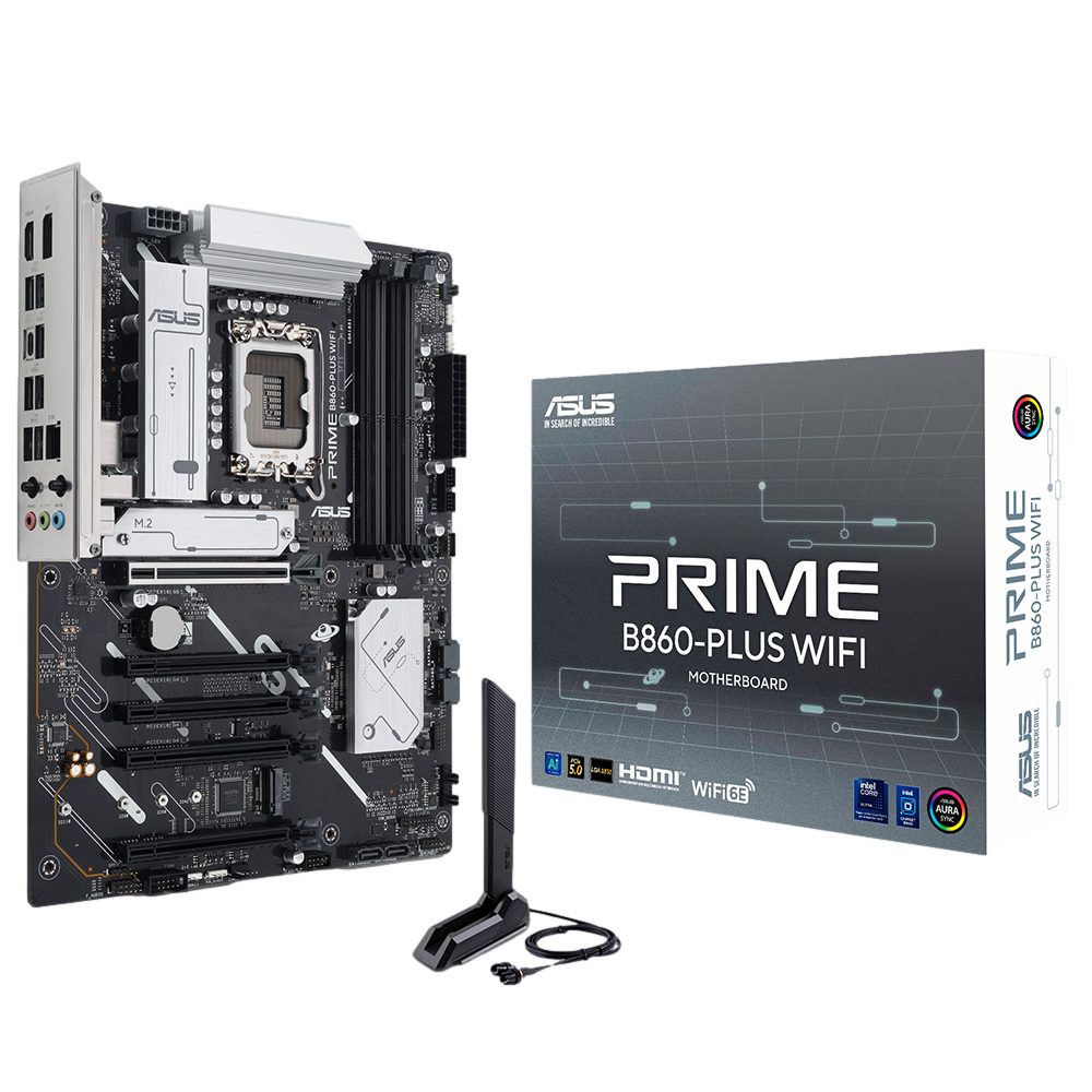 ASUS PRIME B860-PLUS WIFI 8200MHz OC DDR5 Soket 1851 M.2 USB-C HDMI DP ATX Anakart