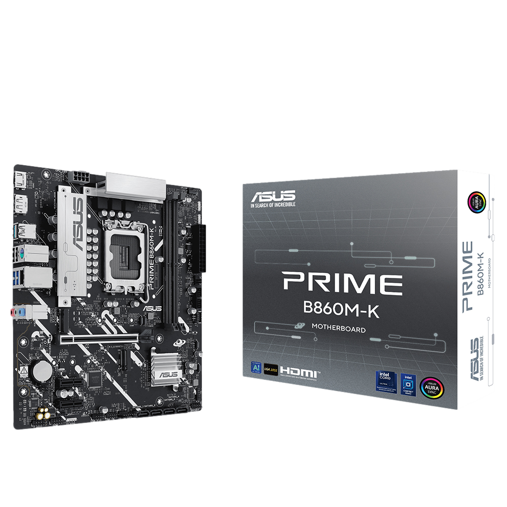 ASUS PRIME B860M-K 8800MHz OC DDR5 Soket 1851 M.2 USB-C HDMI DP mATX Anakart