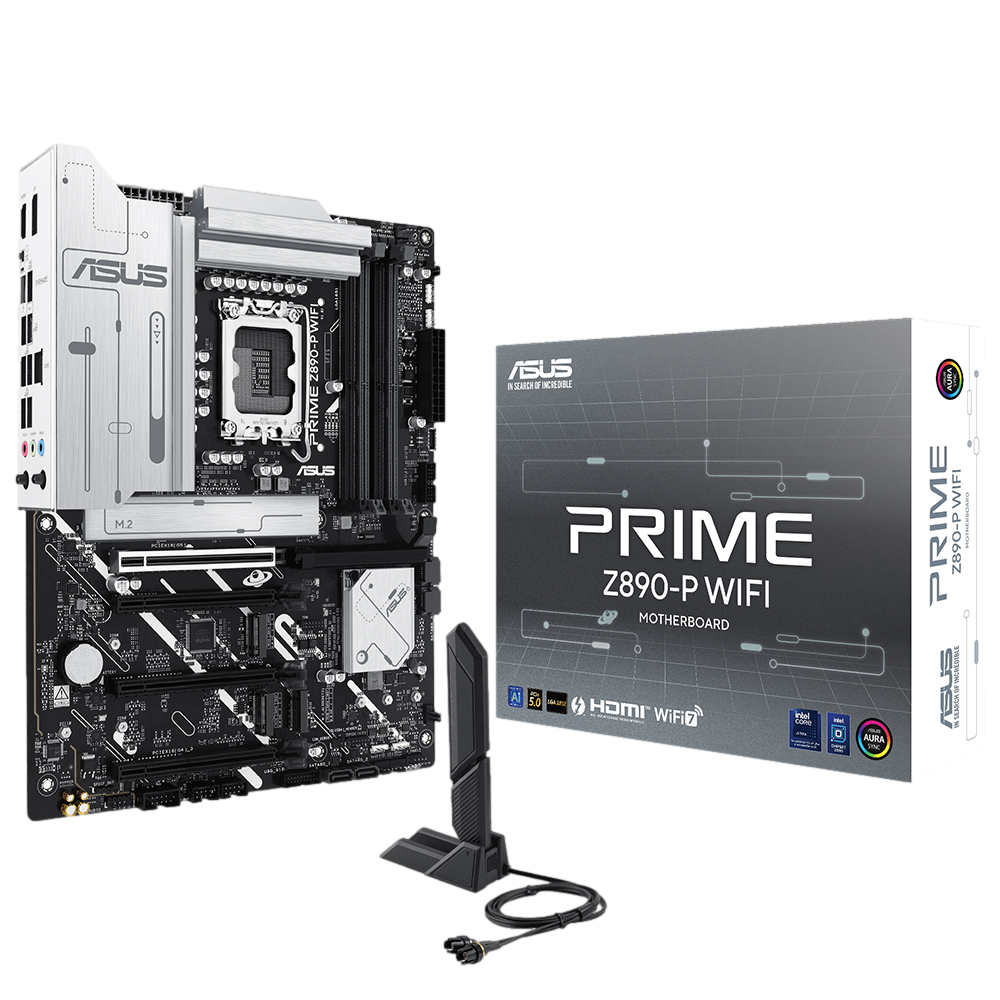 ASUS PRIME Z890-P WIFI 8400MHz OC WiFi 7 DDR5 Soket 1851 M.2 HDMI DP Thunderbolt 4 ATX Anakart