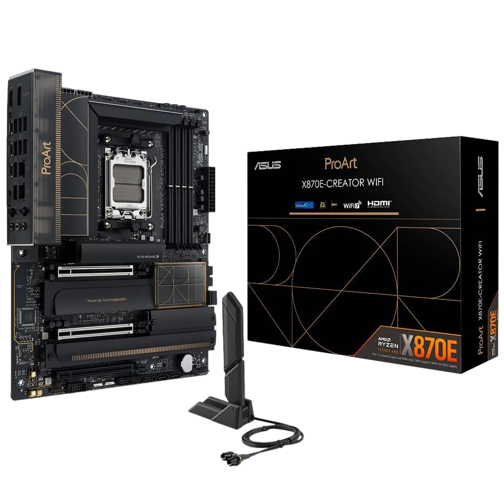 ASUS PROART X870E-CREATOR WIFI 8000MHz OC DDR5 Soket AM5 M.2 HDMI DP ATX Anakart