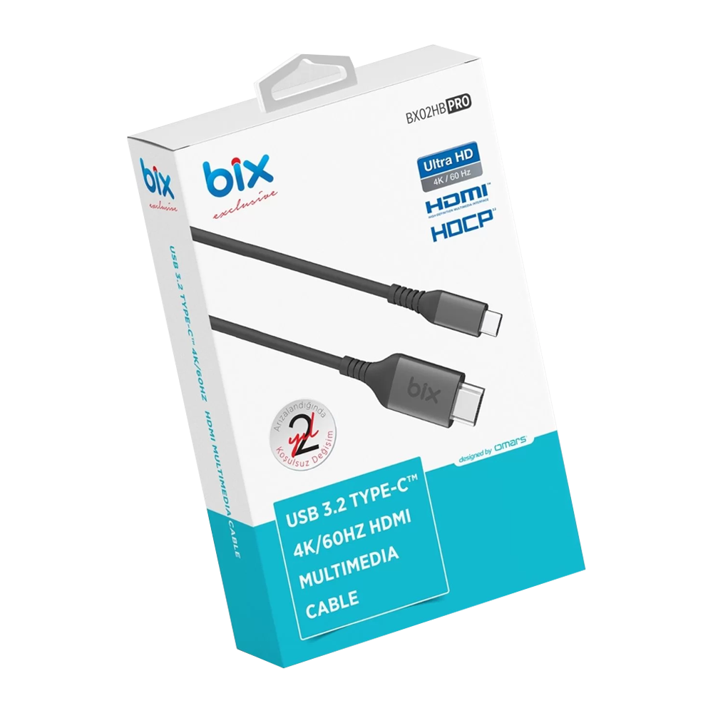 Bix BX02HB PRO Type-C to 4K HDMI Dönüştürücü Kablo