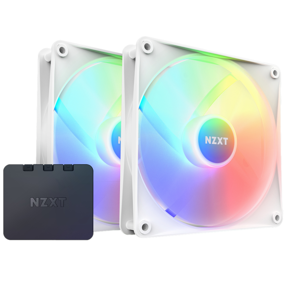 NZXT F140 RGB Core 140mm Beyaz Kasa Fanı (2'li)