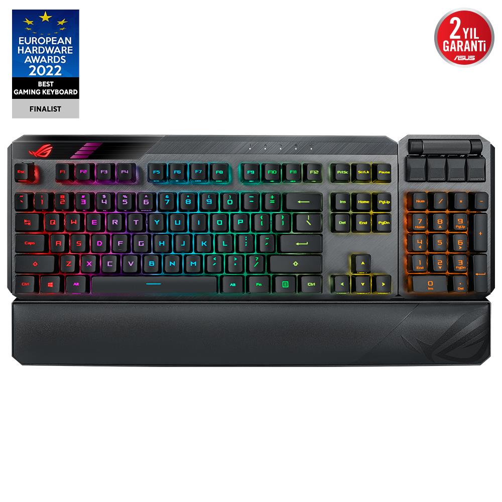 ASUS ROG Claymore II ROG RX Red Optical Switch İngilizce RGB Mekanik Kablosuz Gaming Klavye