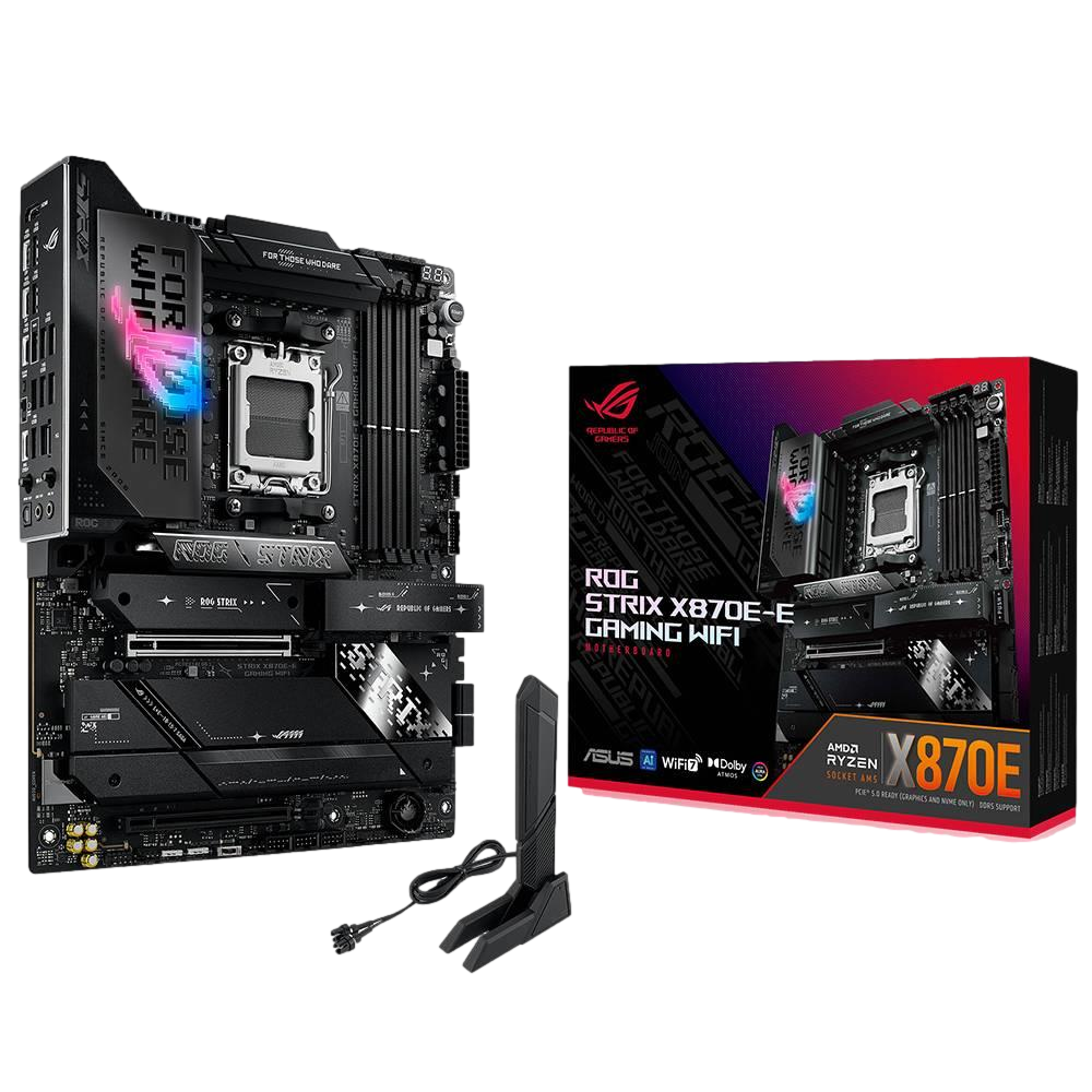 ASUS ROG STRIX X870E-E GAMING WIFI 8000MHz OC DDR5 Soket AM5 M.2 HDMI DP ATX Anakart