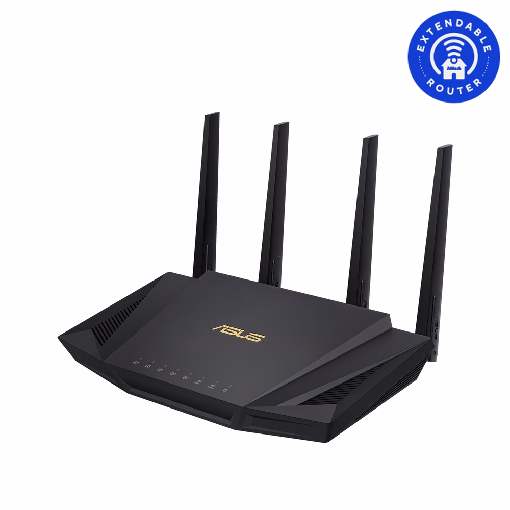ASUS RT-AX58U WIFI6 DualBand Gaming Ai Mesh AiProtection Torrent Bulut DLNA 4G VPN Router Access Point