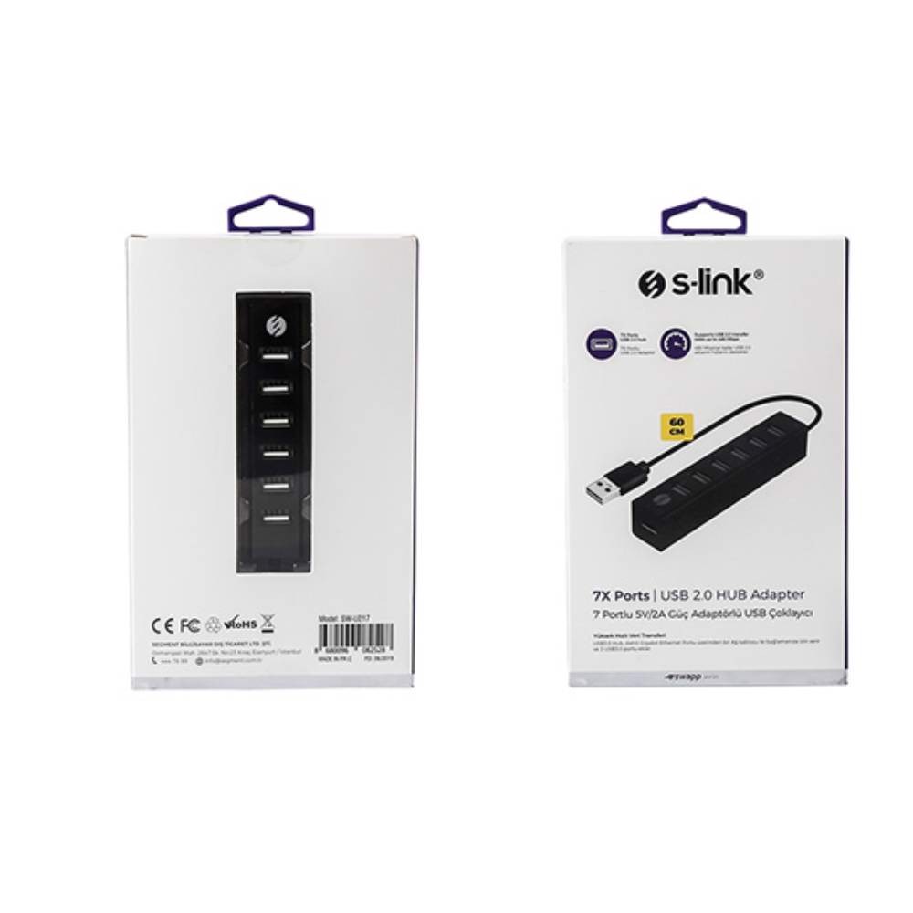 S-link Swapp SW-U217 Usb 2.0 7 Port USB Çoklayıcı