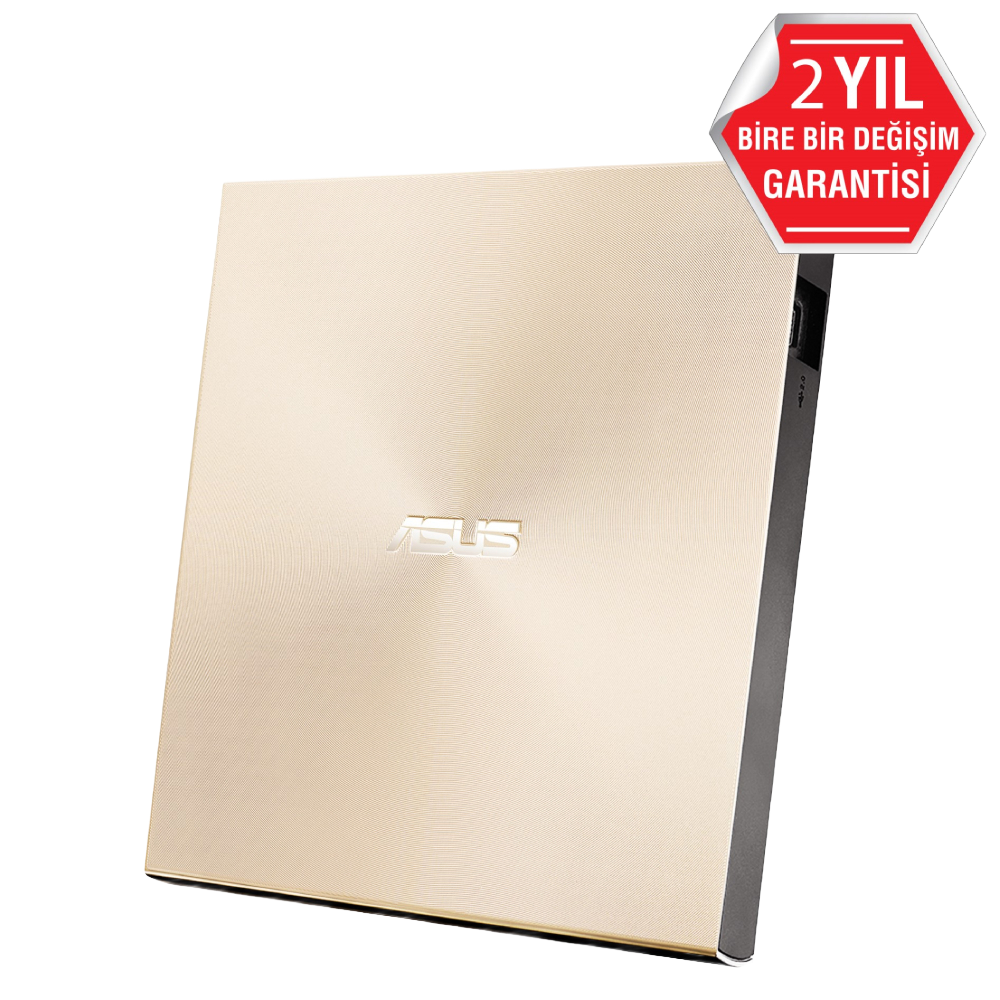 ASUS ZenDrive U9M Windows ve Mac OS USB Type-C M-DISC Ultra İnce Taşınabilir 8X DVD Altın Harici Yazıcı