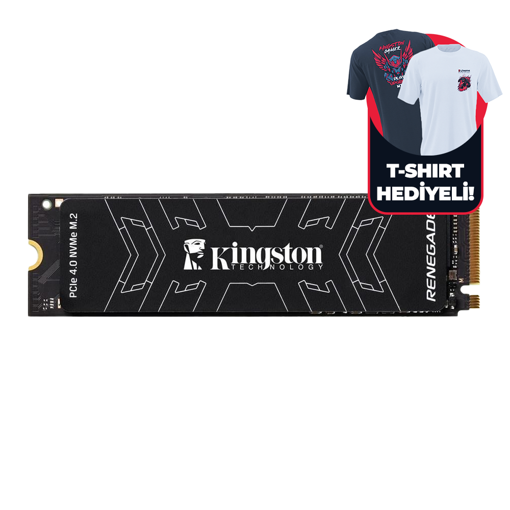 Kingston RENEGADE 1TB Gen4 NVMe M.2 SSD (7300MB Okuma / 6000MB Yazma)