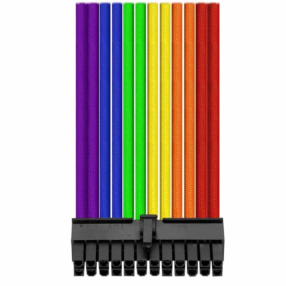 Thermaltake TtMod Rainbow Power Supply Sleeved Kablo Seti