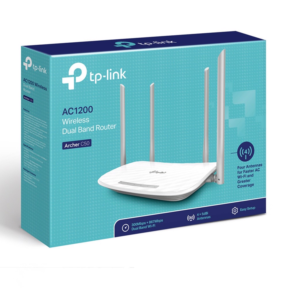 TP-LINK ARCHER C50 AC1200 Wireless Dual Band Router