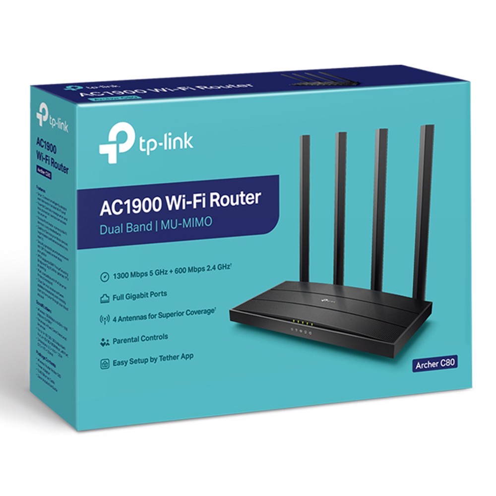 TP-LINK ARCHER C80 AC1900 Kablosuz MU-MIMO WiFi Router