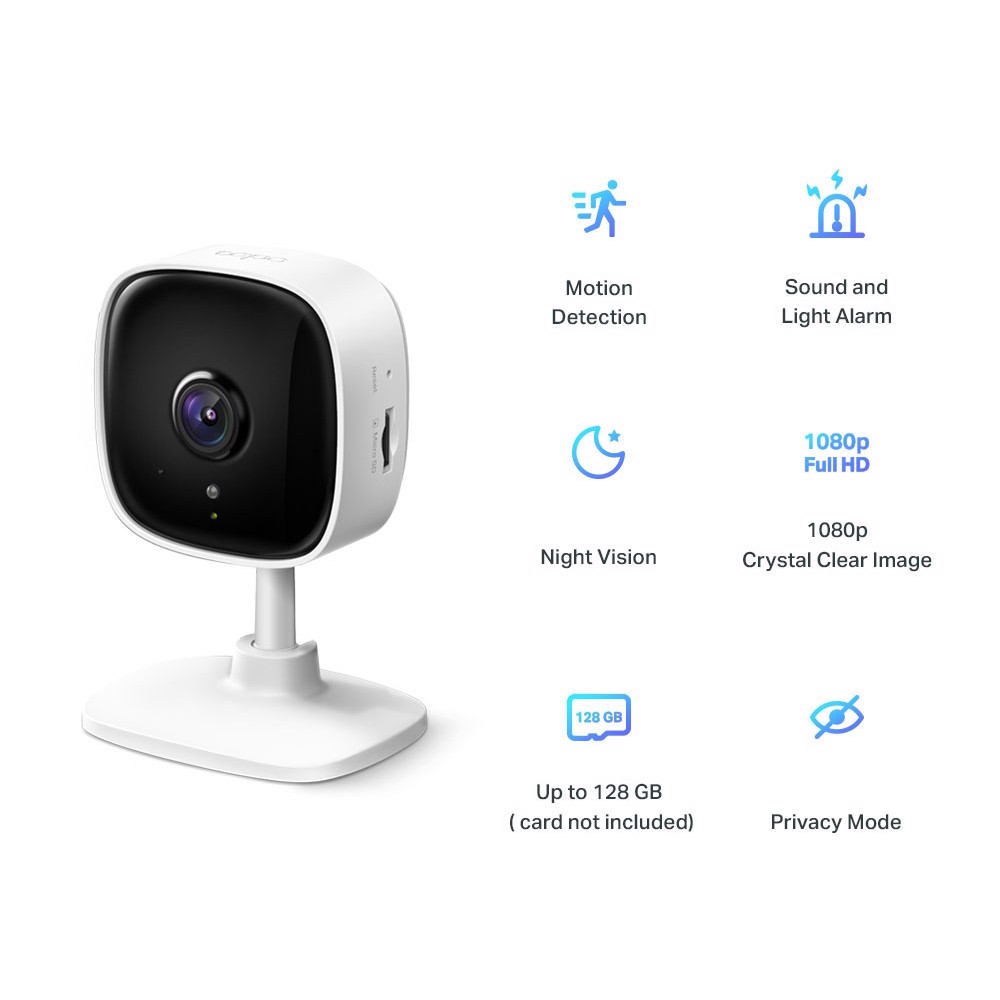 TP-LINK TAPO C100 1080P 128GB MicroSD Gece Görüşlü IP Kamera