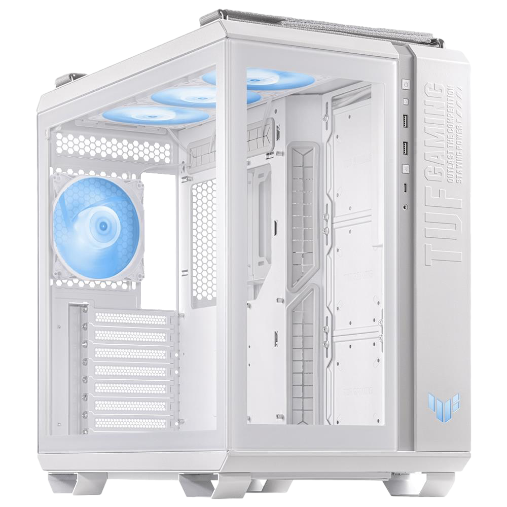 ASUS TUF GAMING GT502 PLUS Tempered Glass RGB Beyaz USB 3.2 Mid Tower Kasa